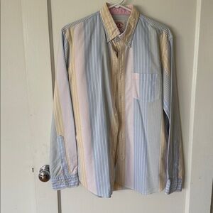 Brooks Brothers Blue and Pink Striped Shirt